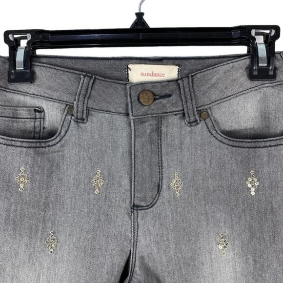 Sundance Primrose‎ Fit Sequins Gray Skinny Boyfriend Jeans Women’s Size 27 Denim - Picture 7 of 12